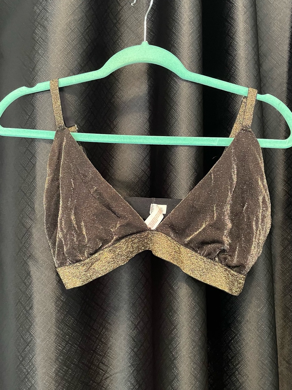 Colsie gold and black Bralette